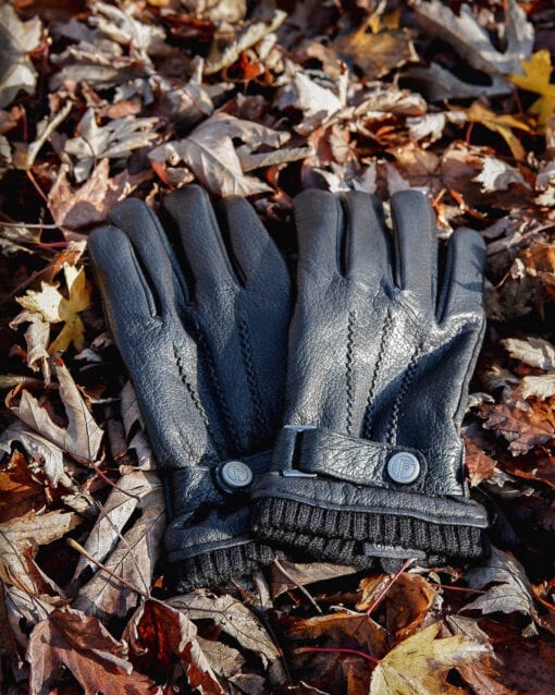gants en cuir noir pour hommes