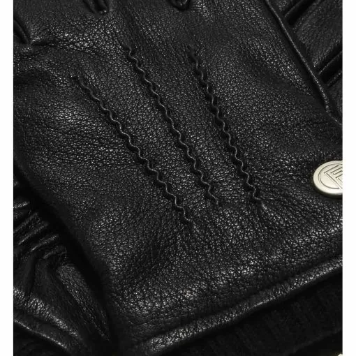 James leather gloves black