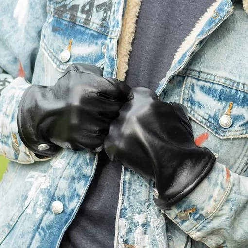 Jesse leather lined men's gloves