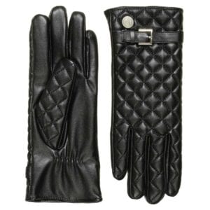 Joy luxury vegan eco leather gloves with strap