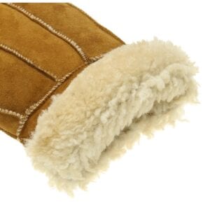 Lammy Lined Suede Mittens for Women