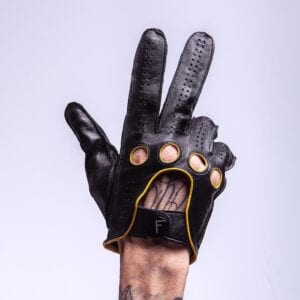 Men's leather car gloves
