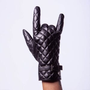 Frickin Joy luxury vegan eco leather ladies gloves with strap