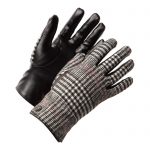 Britt - Vegan Leren Handschoenen voor Dames met Uniek Geruit Patroon, Touch-functie & Warme Fleece Voering