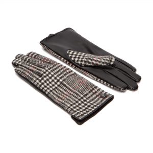 Vegan Leather Gloves for Women with Motif