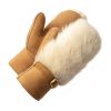 Warm ladies mittens of Merino Suede and Tuscan Fur