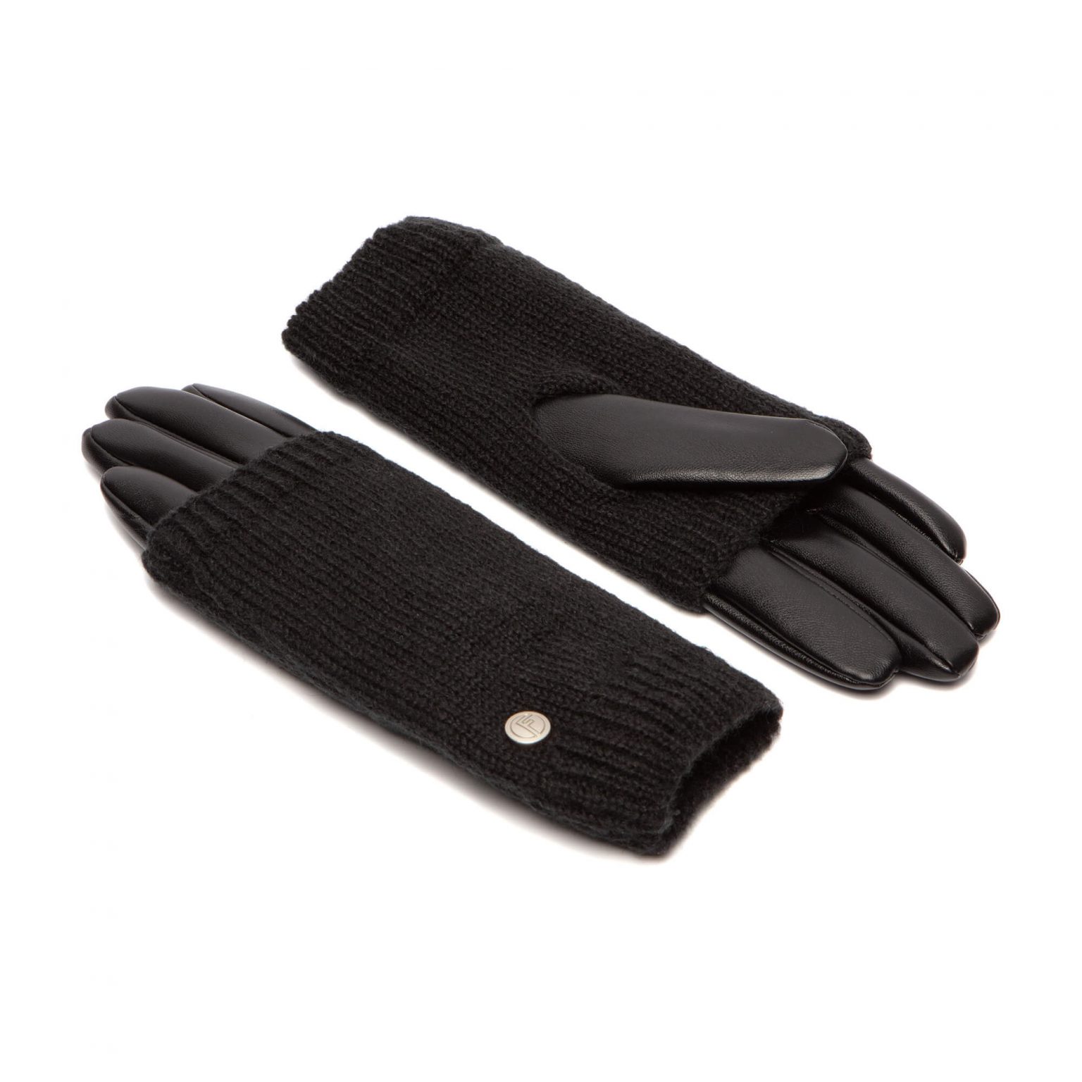 Harssidanzar Winter handschoenen voor vrouwen in leer Voering in warm kasjmier Touchscreen Vintage afwerking GL017EU, BLU, maat S