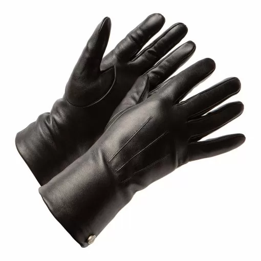 Zwart Leren Handschoenen Dames