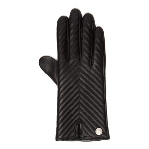 black leather gloves ladies