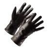 black leather ladies gloves ava