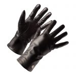 Ava (Effen) - Zwart Leren Dames Handschoenen van Zacht Schapenleer met Luxe Wollen Voering & Touch Functie