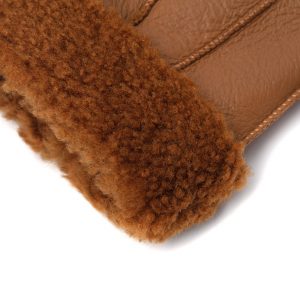 Lammy Lining in Leather Mittens Ladies