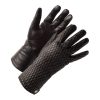 leather patterned gloves for women
