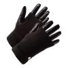Vegan Leather Touchscreen Gloves Ladies with Wool Sleeve
