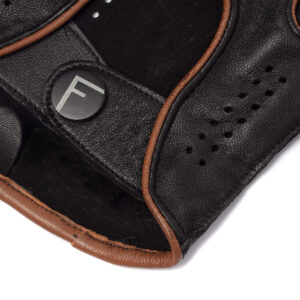 button F1 Black / Brown Leather Car Gloves Men