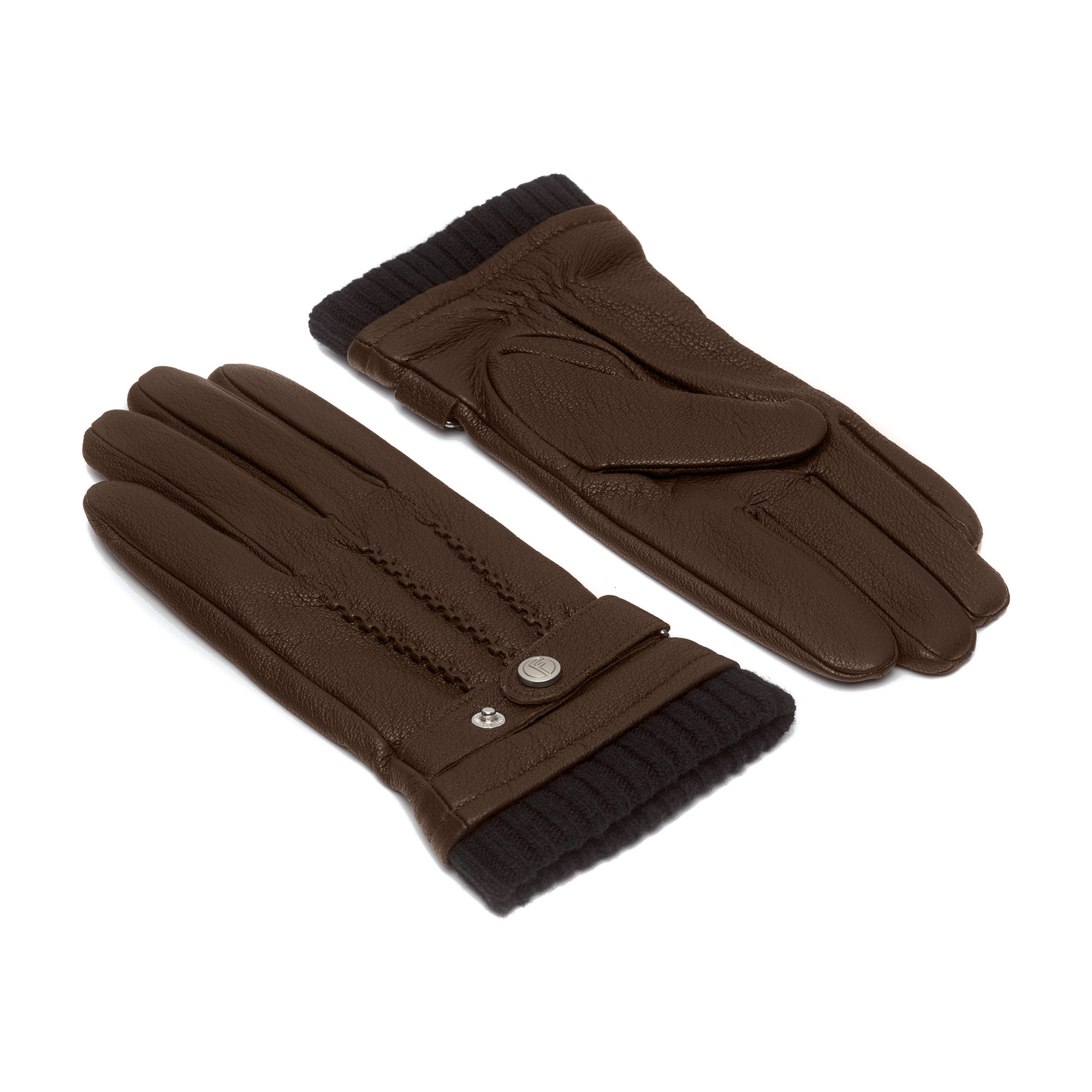 Braune Lederhandschuhe für Männer | Jack (Ziegenleder) - Braune  Lederhandschuhe für Männer mit Gürtel, 100% Wollfutter &  Touchscreen-Funktion | Frickin