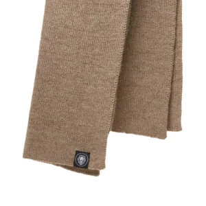 Beige scarf in merino wool with label frickin
