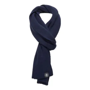 écharpe bleu marine en laine mérinos, sans démangeaison, chaude et élégante.