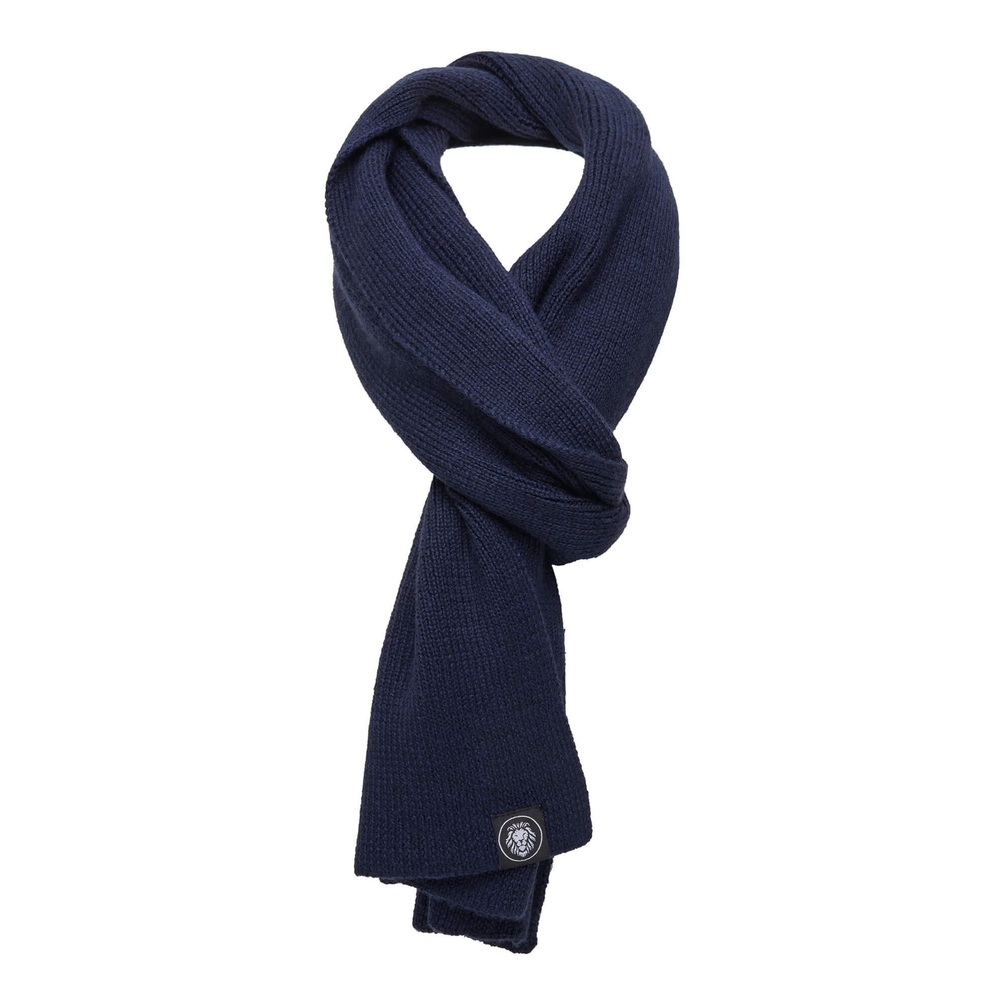 navy blue scarf merino wool, itch-free warm and stylish.