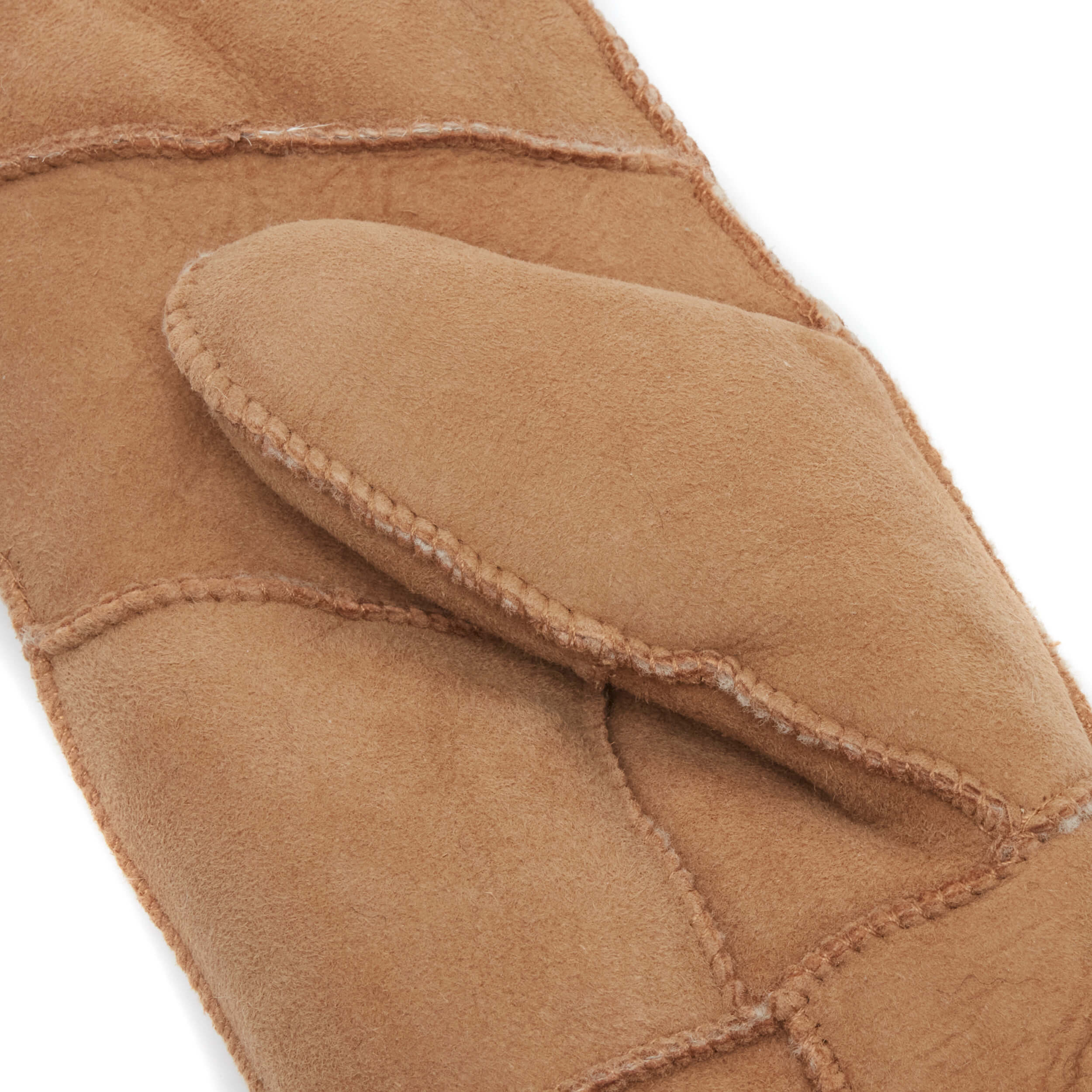 Detail patched leer winter wanten– Lauren