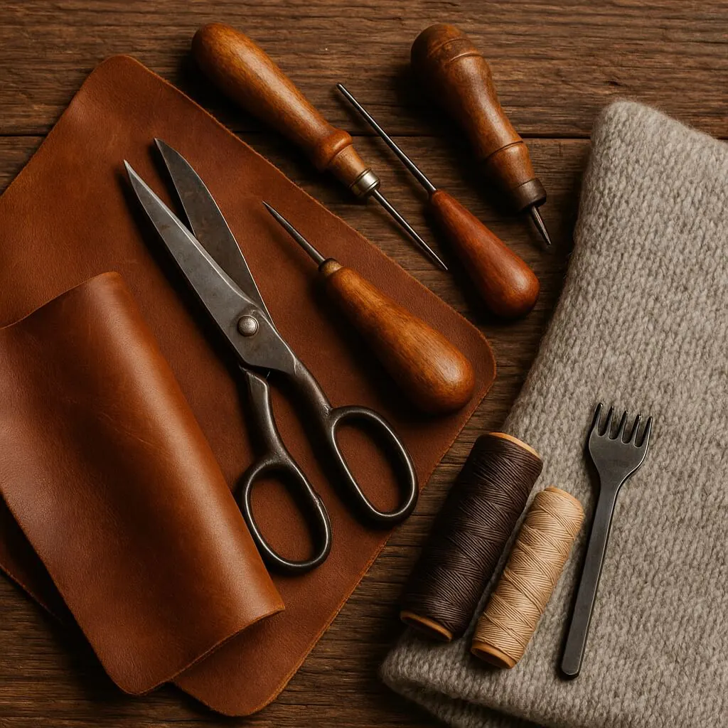 Frickin handgemaakte accessoires leer en wol