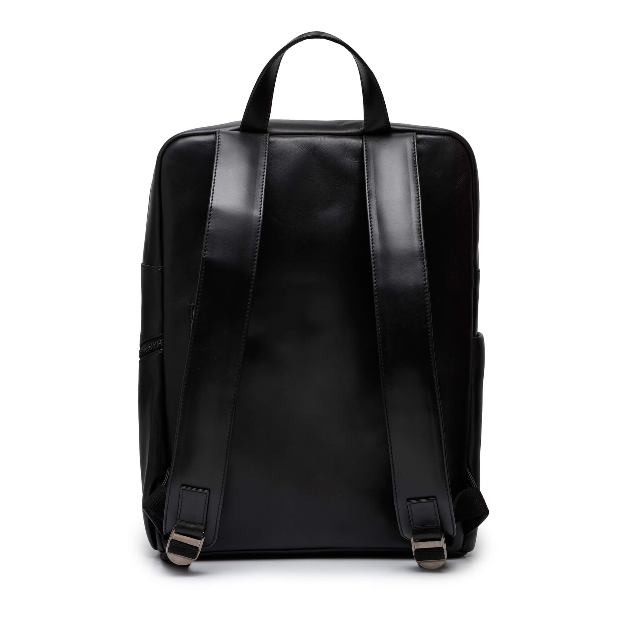 Schouderstraps nero zwart leren rugtas frickin
