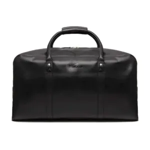 Nox - Zwart Leren weekendtas