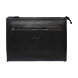 Vince - Zwart Lederen Laptopsleeve