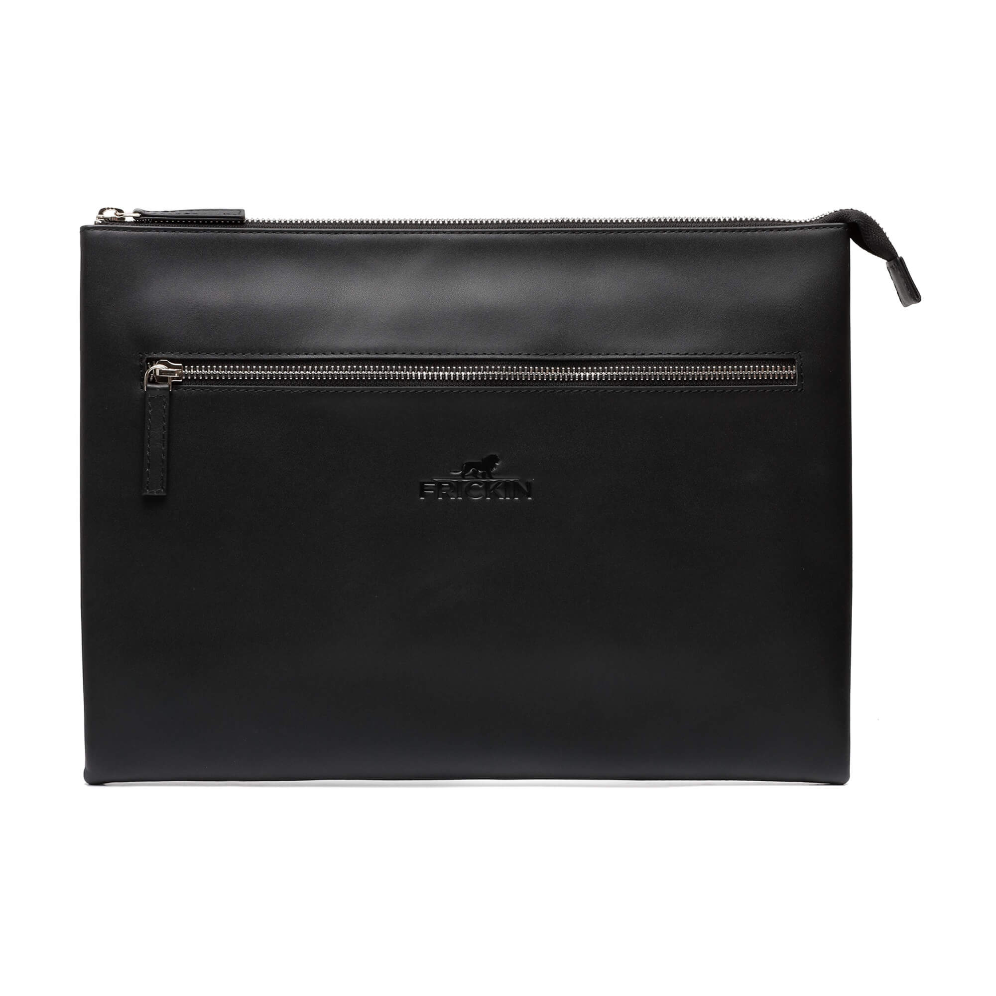 Vince - Zwart Lederen Laptopsleeve