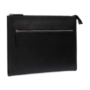 Alternatief beeld van Vince - Zwart Lederen Laptopsleeve
