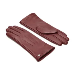 Bordeaux leren handschoenen