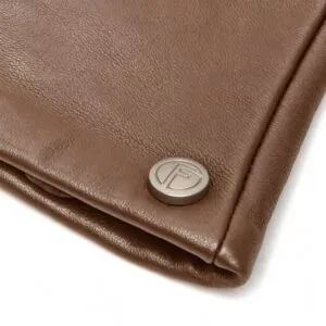 schapenleder in kleur taupe bruin