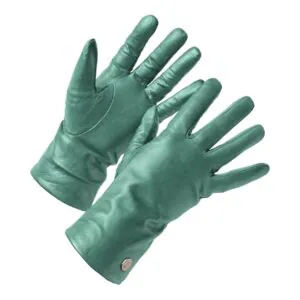 groene leren handschoenen voor dames