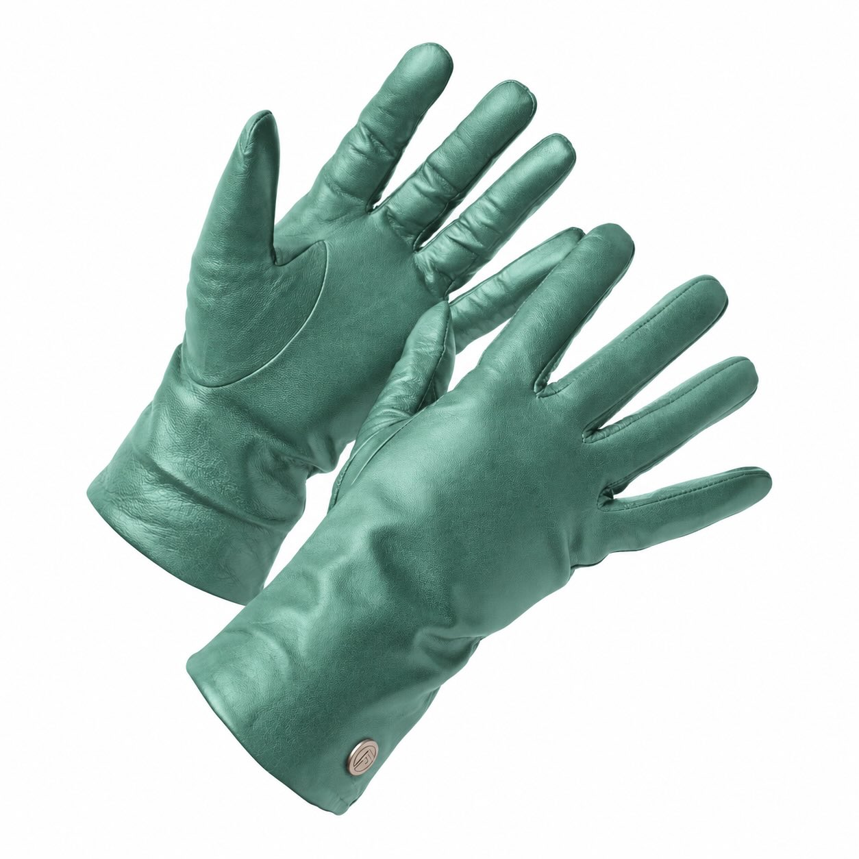 groene leren handschoenen voor dames